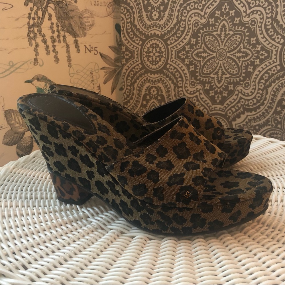 FENDI Leopard Platform Wedges